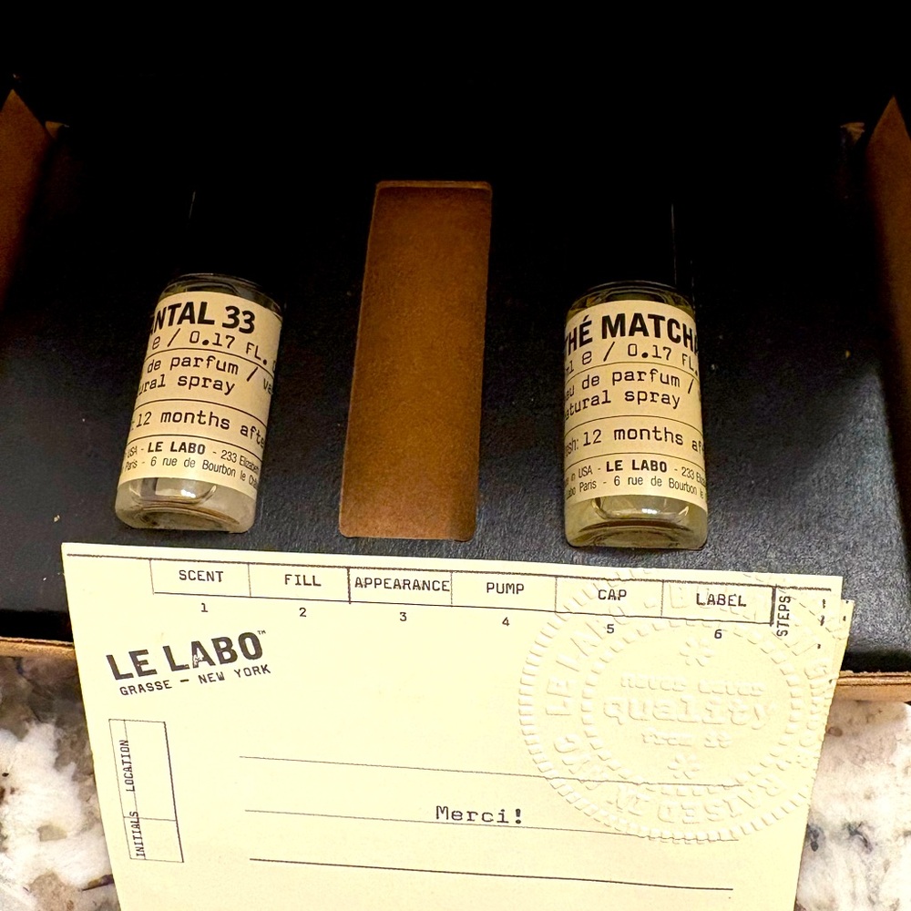 Le Labo Santal 33 and The Matcha Duo